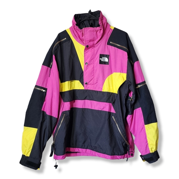 The North Face Other - THE NORTH FACE x VINTAGE 90's colorbock Jacket in Pink Yellow Black Size M/L